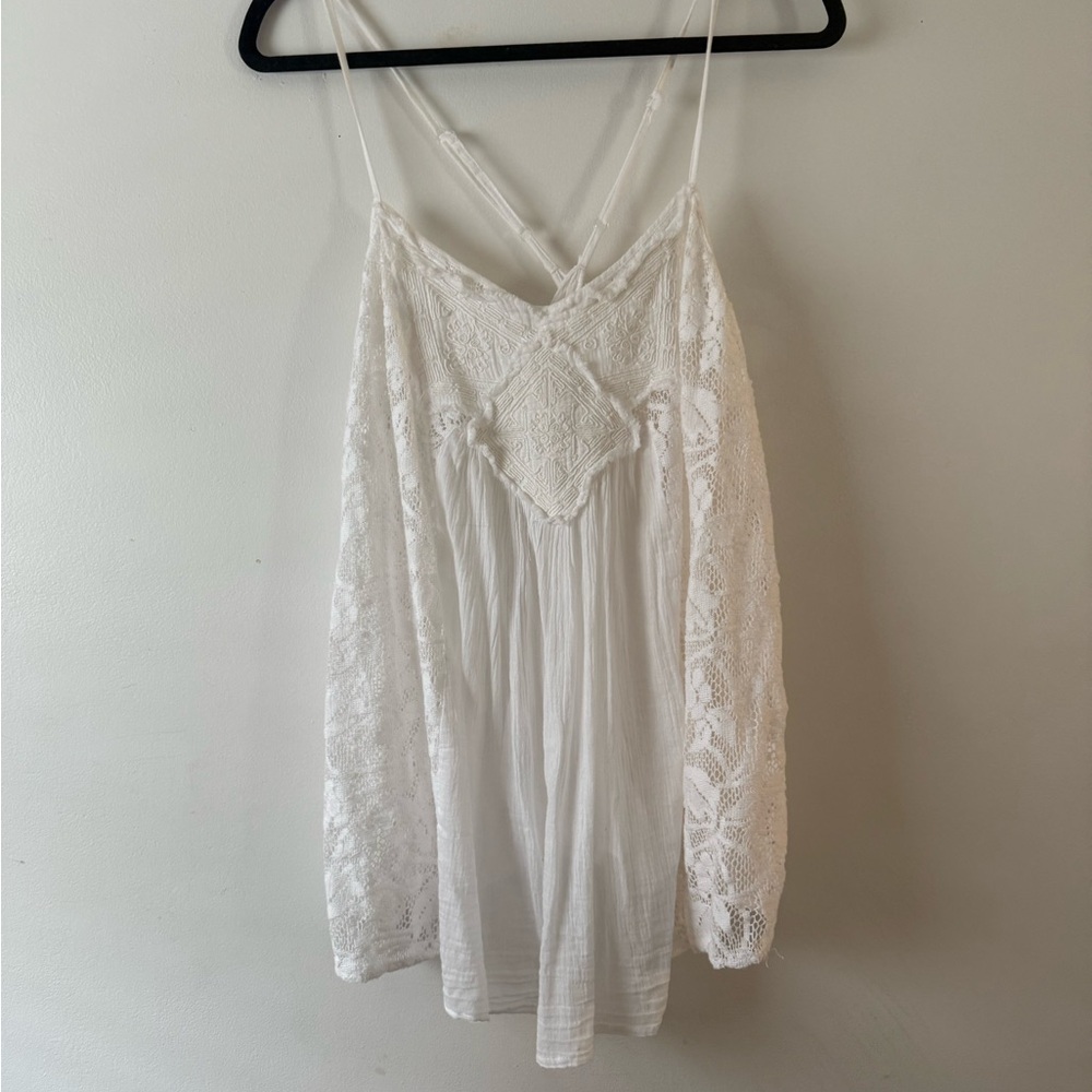 Roper White Lace Tank Top
